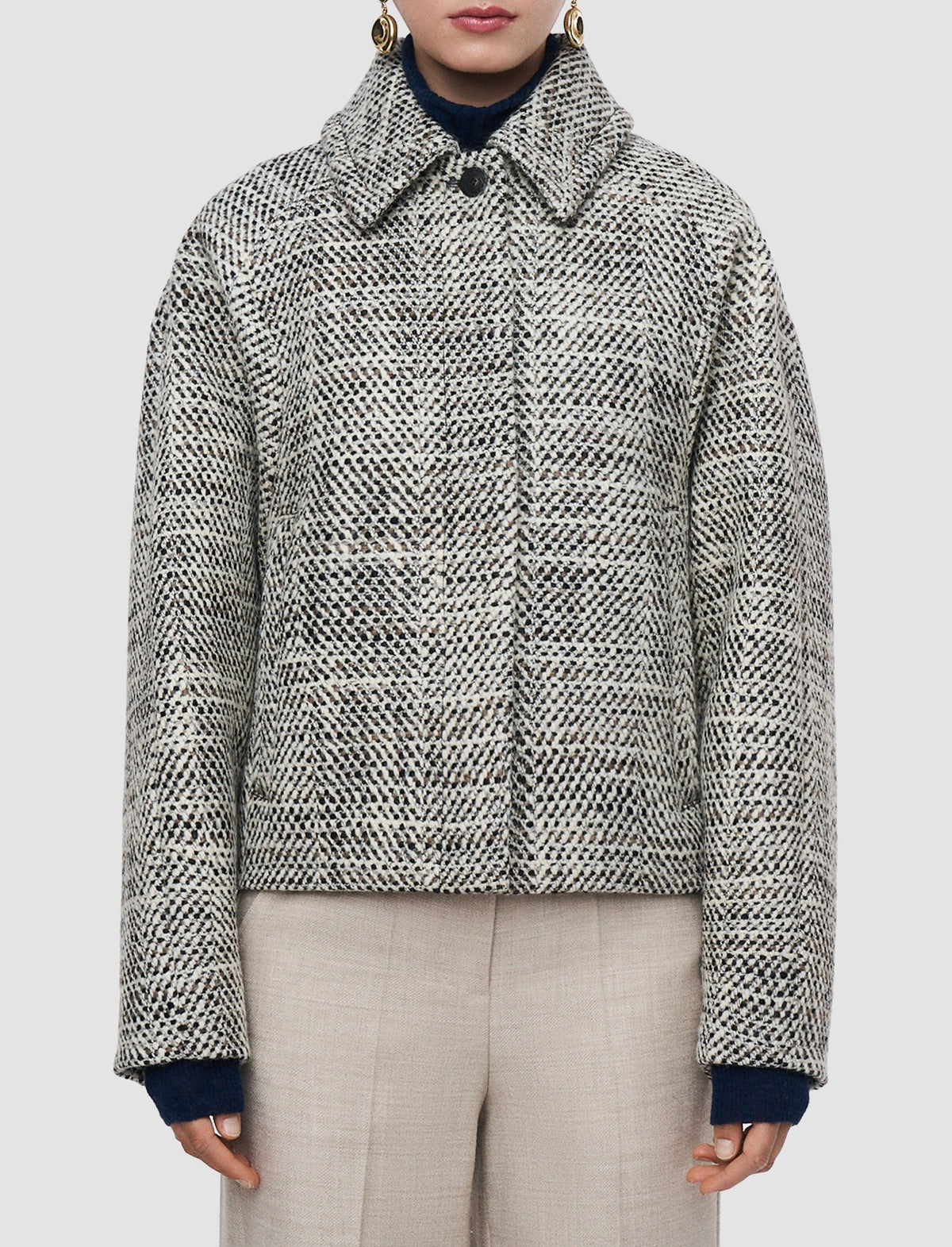 Geroux woollen coat - Cocoa Combo
