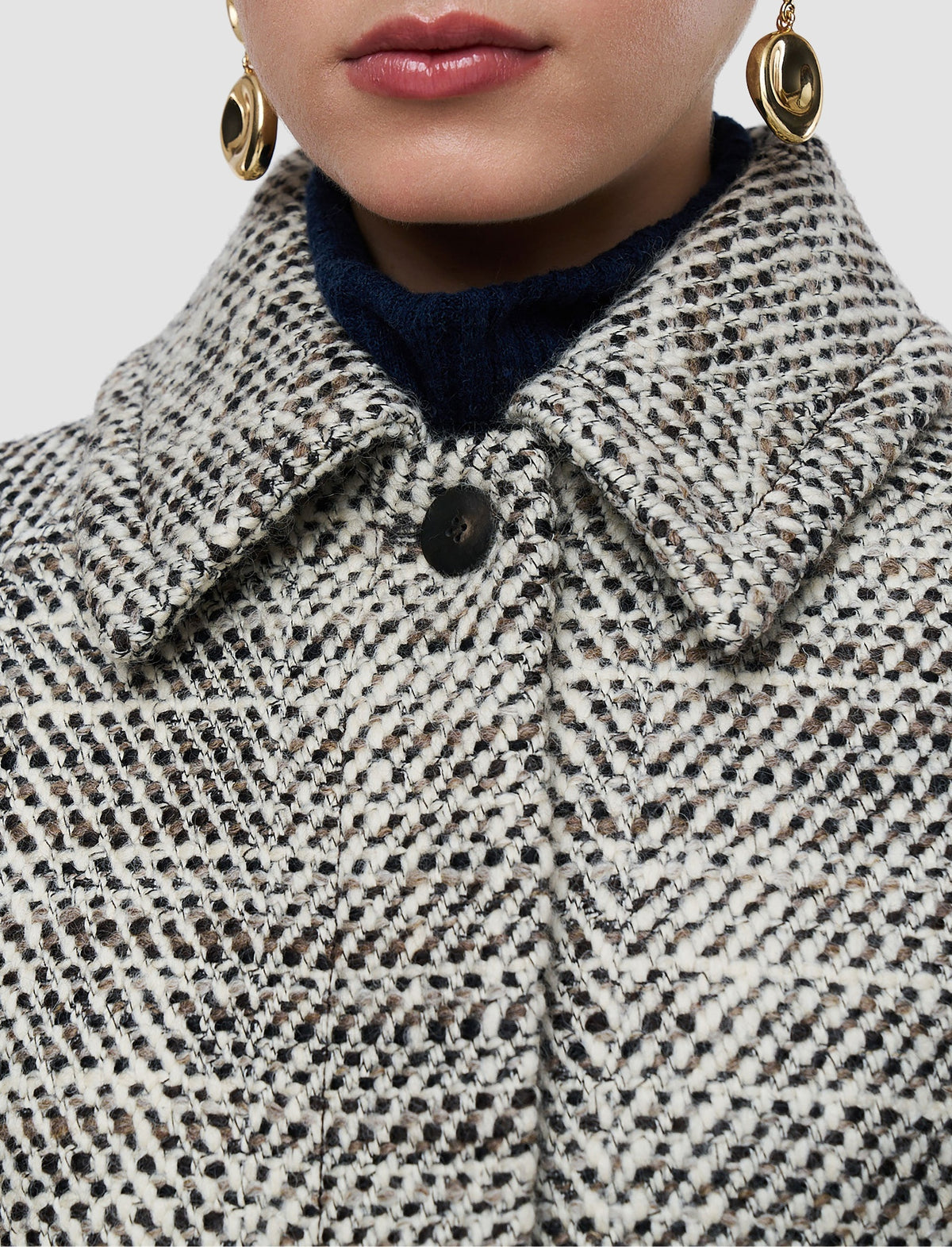 Geroux woollen coat - Cocoa Combo
