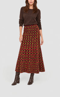 Red Multi / Jupe Drew en cachemire - Red Multi