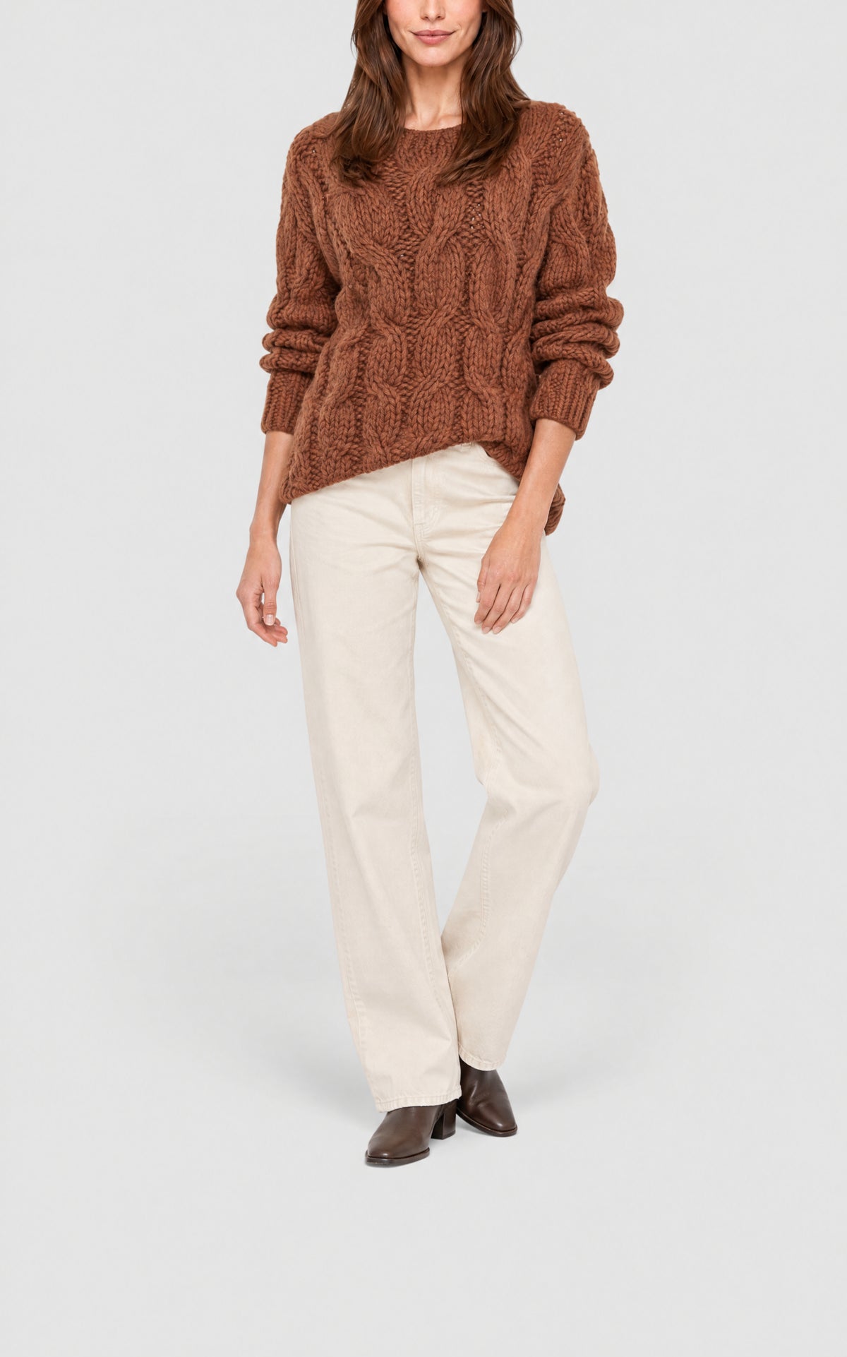 Cognac / Pull Ember en cachemire - Cognac