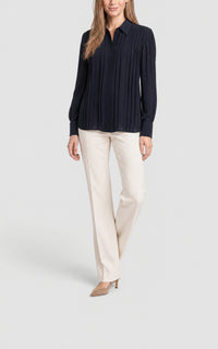 Dark Navy / Chemise Aimé en soie - Dark Navy