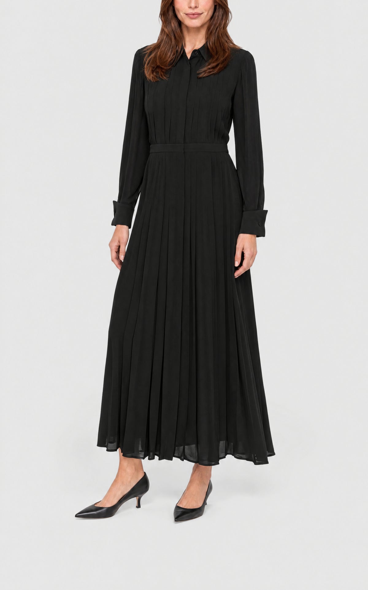Black / Robe Delphine en soie - Black