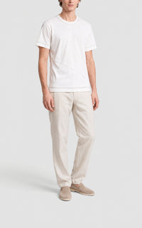 Ivory / T-shirt Bandeira en cachemire - Ivory