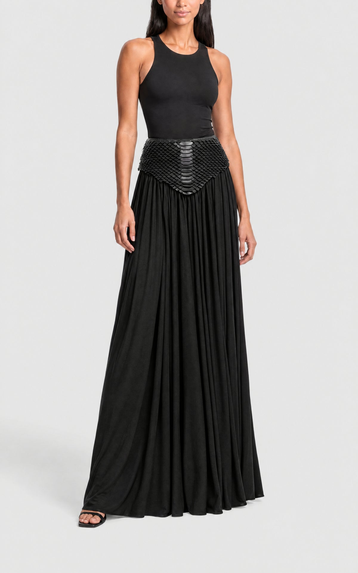 Black / Jupe Selah en cuir - Black