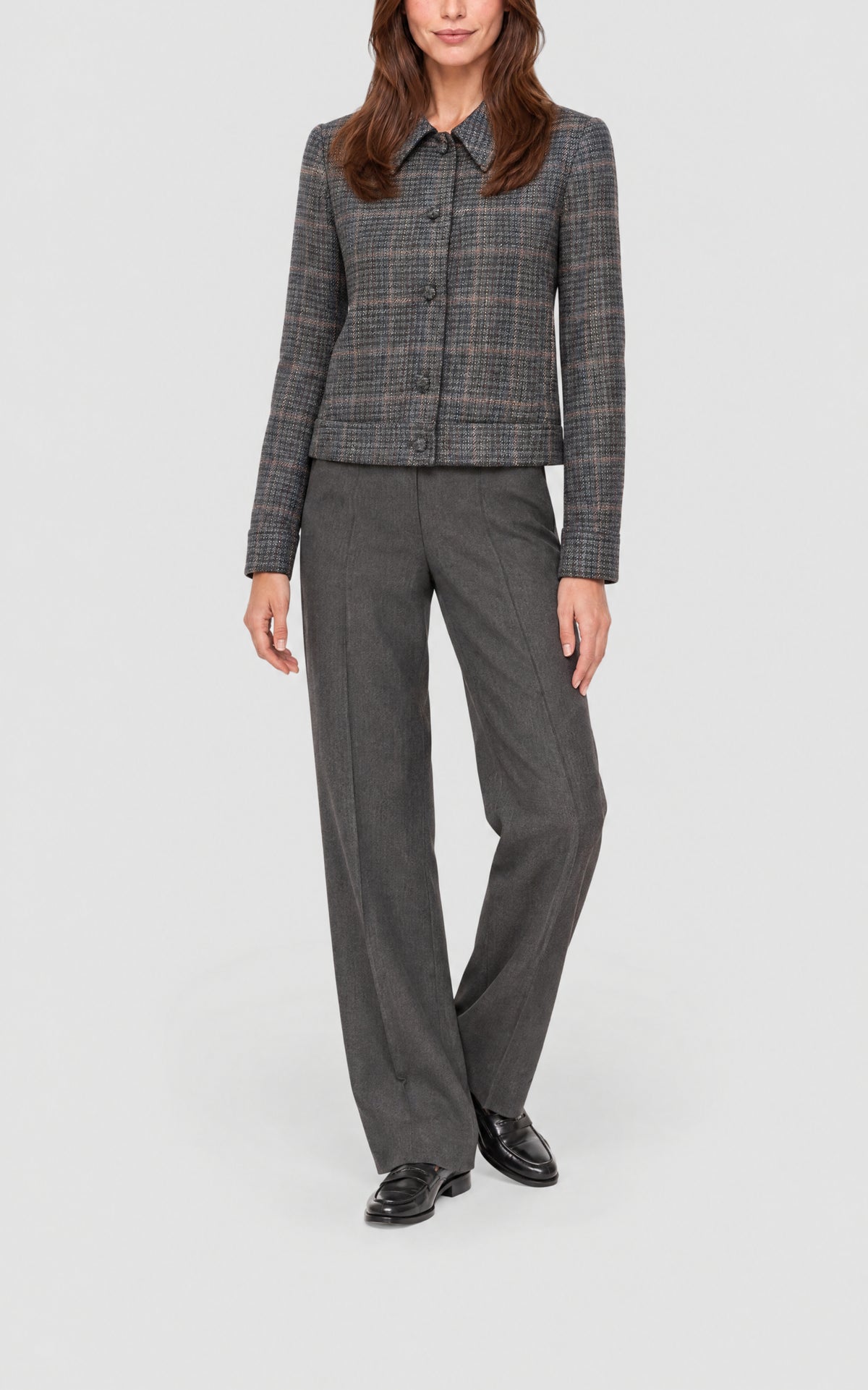 Charcoal Multi / Veste Thereza en laine - Charcoal Multi
