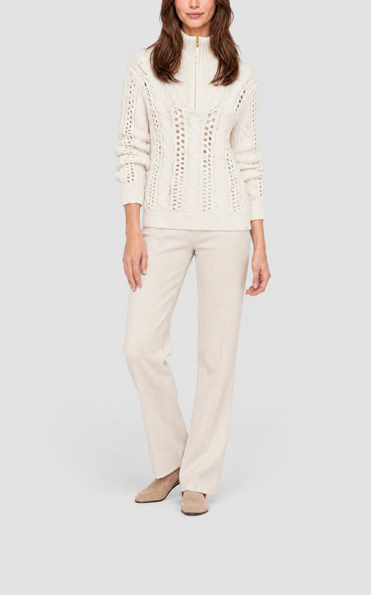 Ivory / Pull Idris en cachemire - Ivory