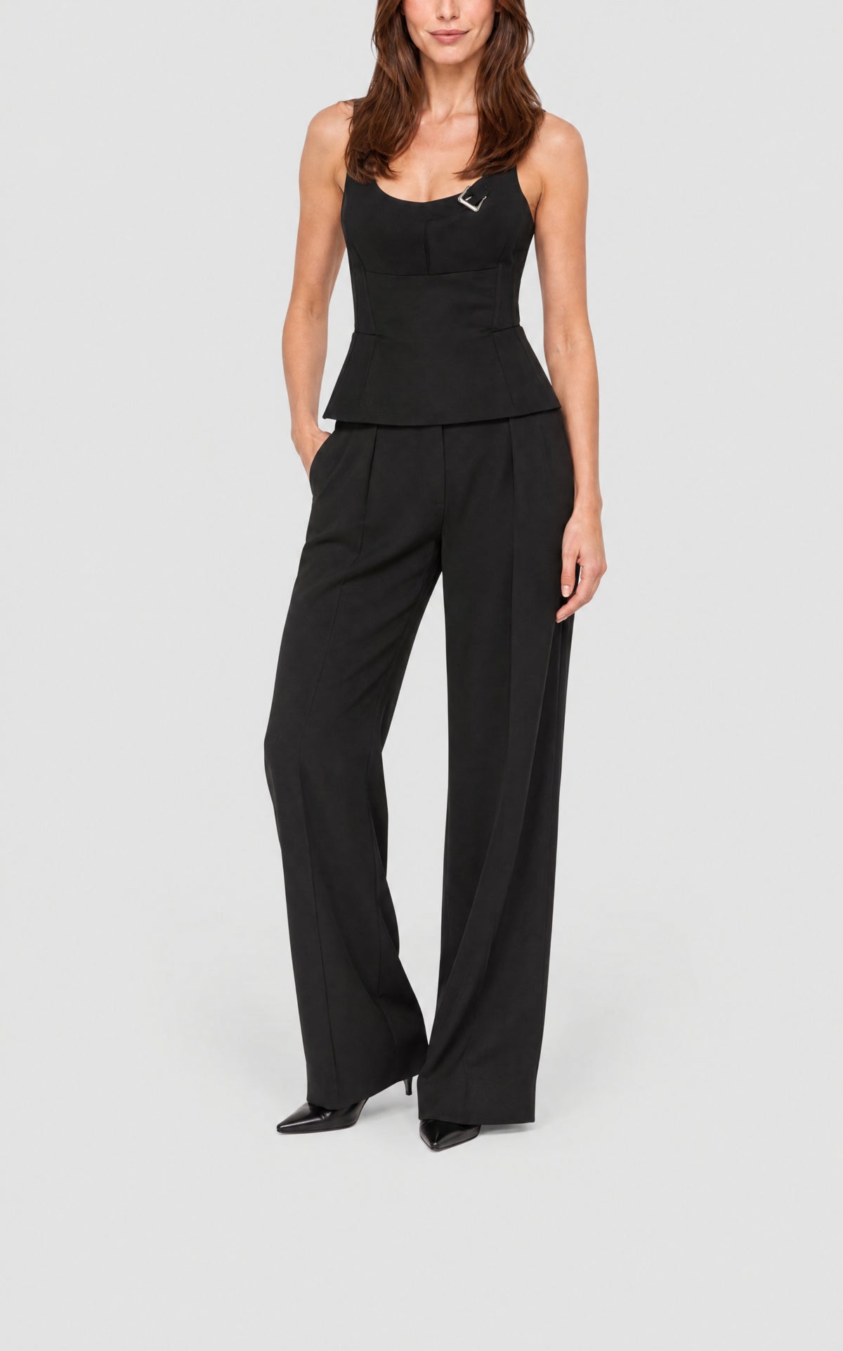 Black / Top Avalon en soie - Black