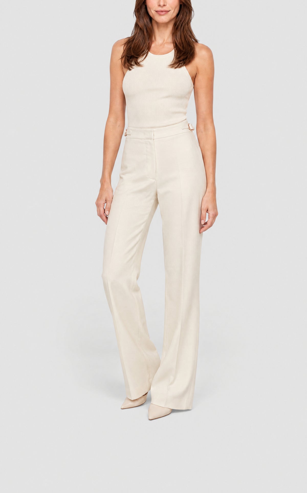 Ivory / Pantalon Vesta en laine et soie - Ivory