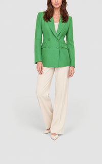 Peridot Green / Veste blazer Stephanie en laine - Peridot Green