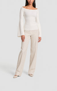 Ivory / Top Ximena en laine - Ivory