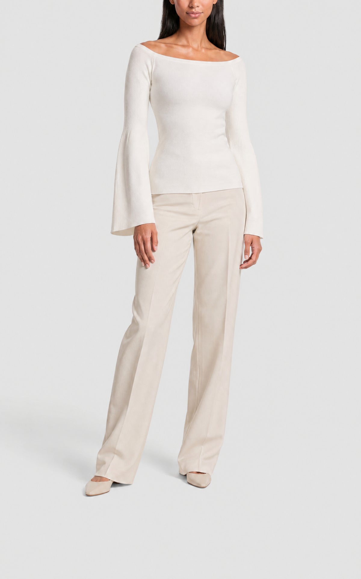 Ivory / Top Ximena en laine - Ivory