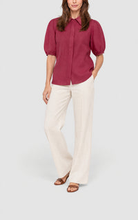 Raspberry / Chemise Sansi en lin - Raspberry