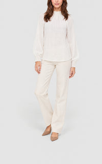Ivory / Top Magnolia en laine et cachemire - Ivory