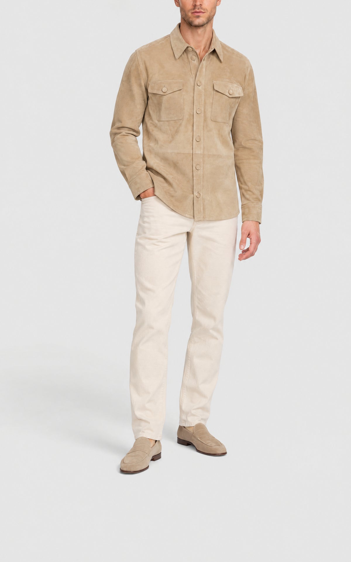 Camel / Surchemise Lucas en daim - Camel