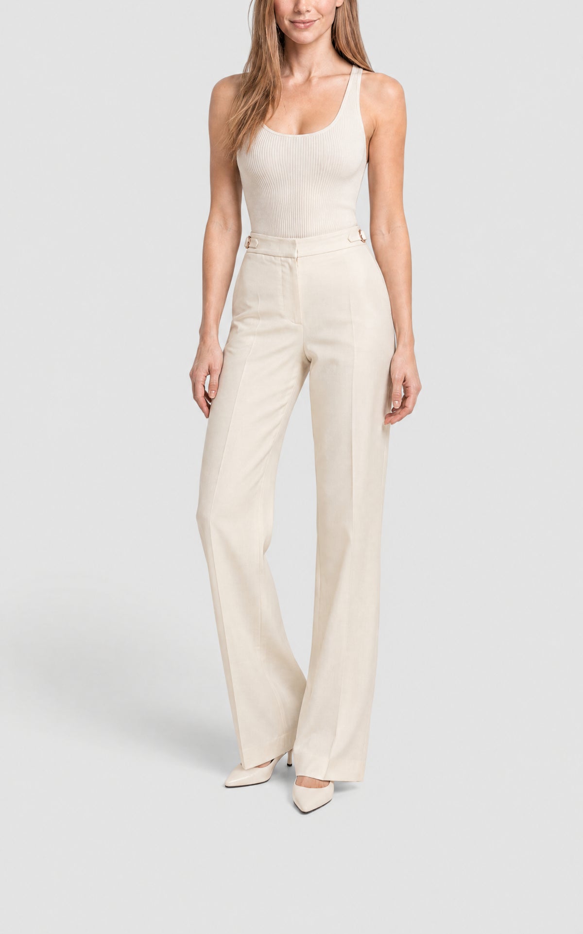 Ivory / Pantalon Vesta en laine et soie - Ivory