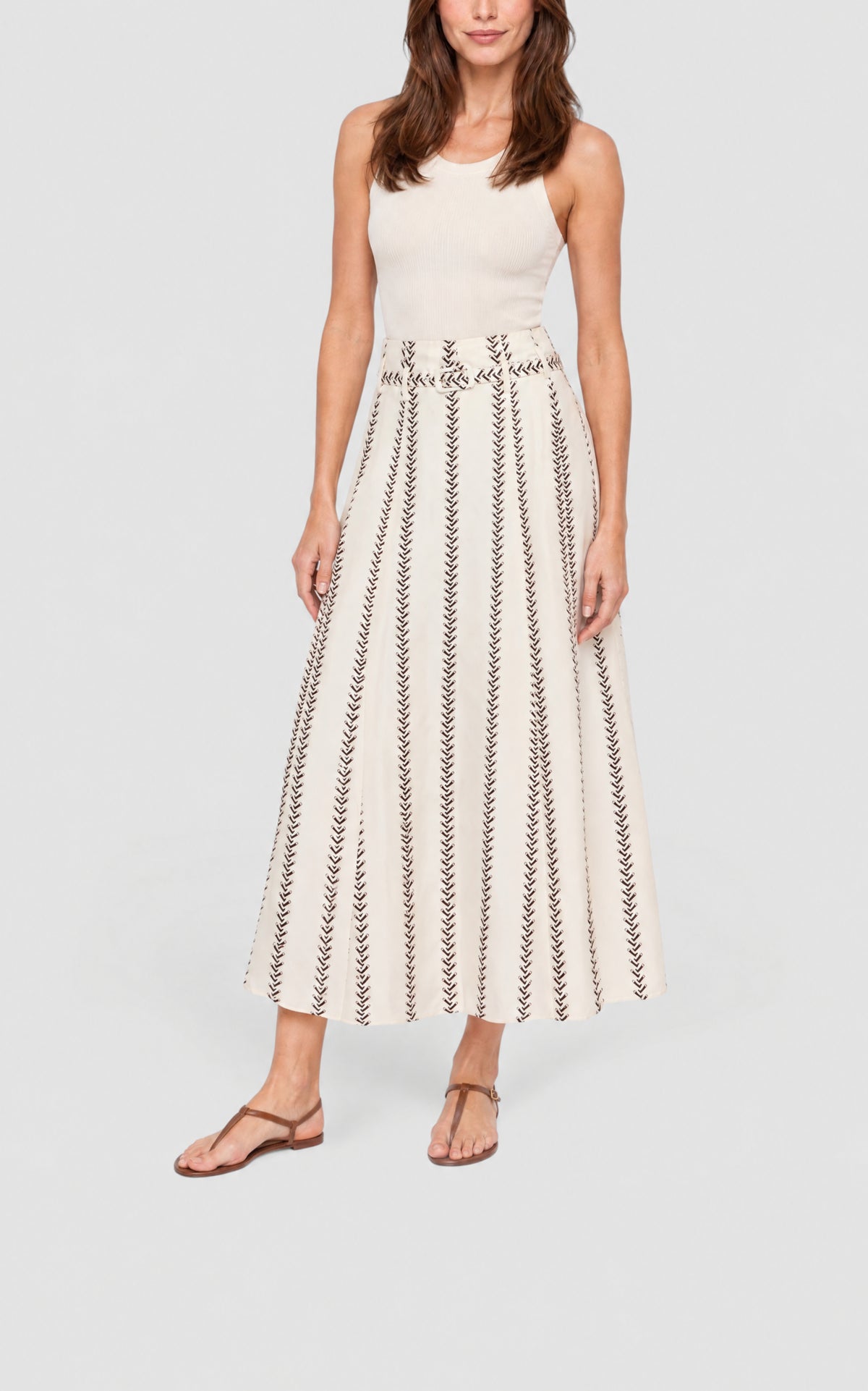 Ivory Multi / Jupe Dugald en soie - Ivory Multi