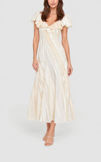 Ivory / Robe Osmin en lin - Ivory
