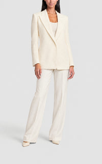 Ivory / Veste blazer Mairi en soie - Ivory