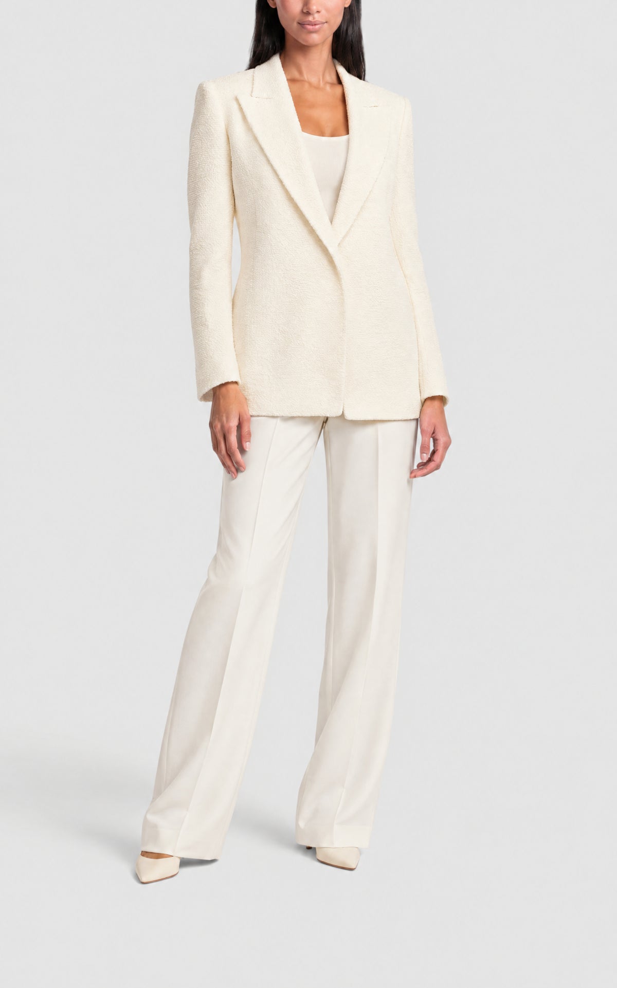 Ivory / Veste blazer Mairi en soie - Ivory