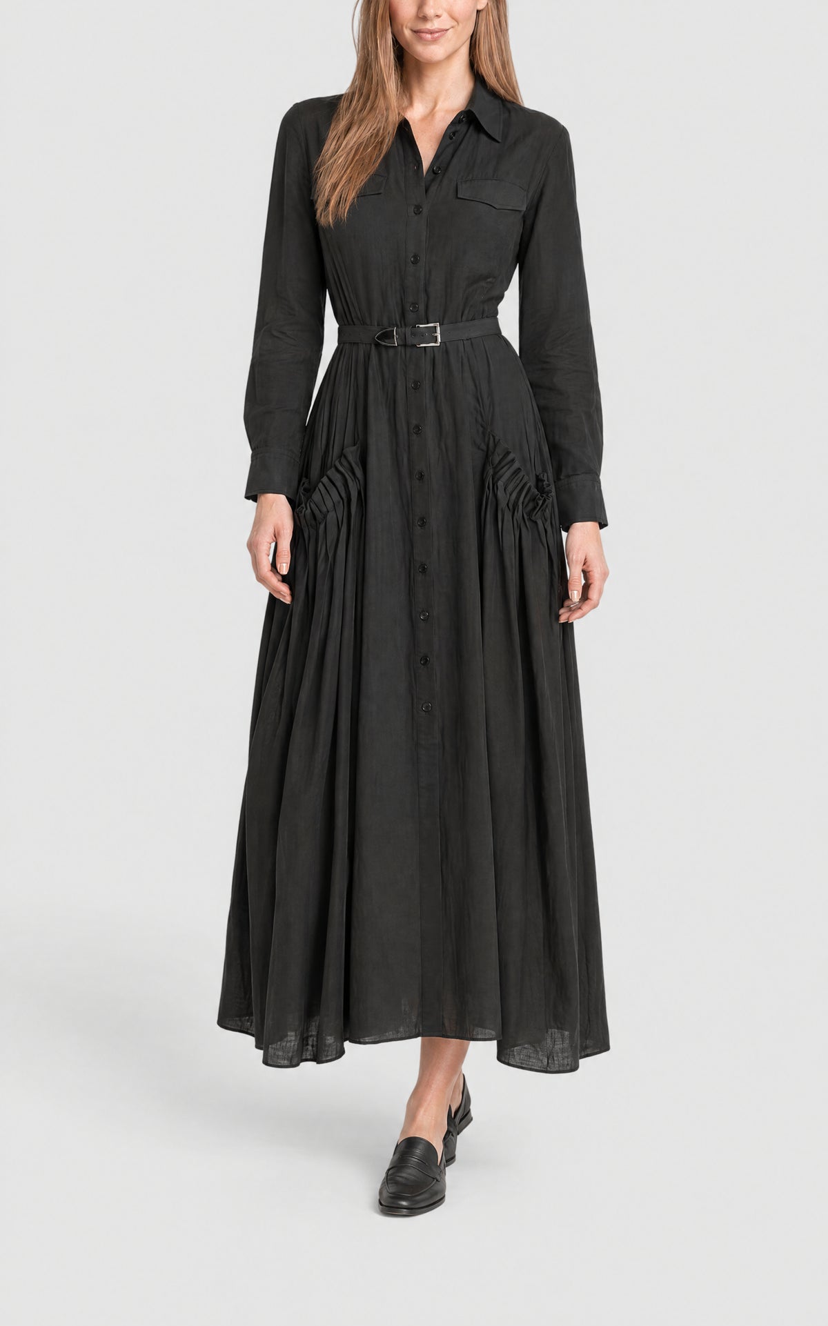 Charcoal / Robe Joe en lin - Charcoal
