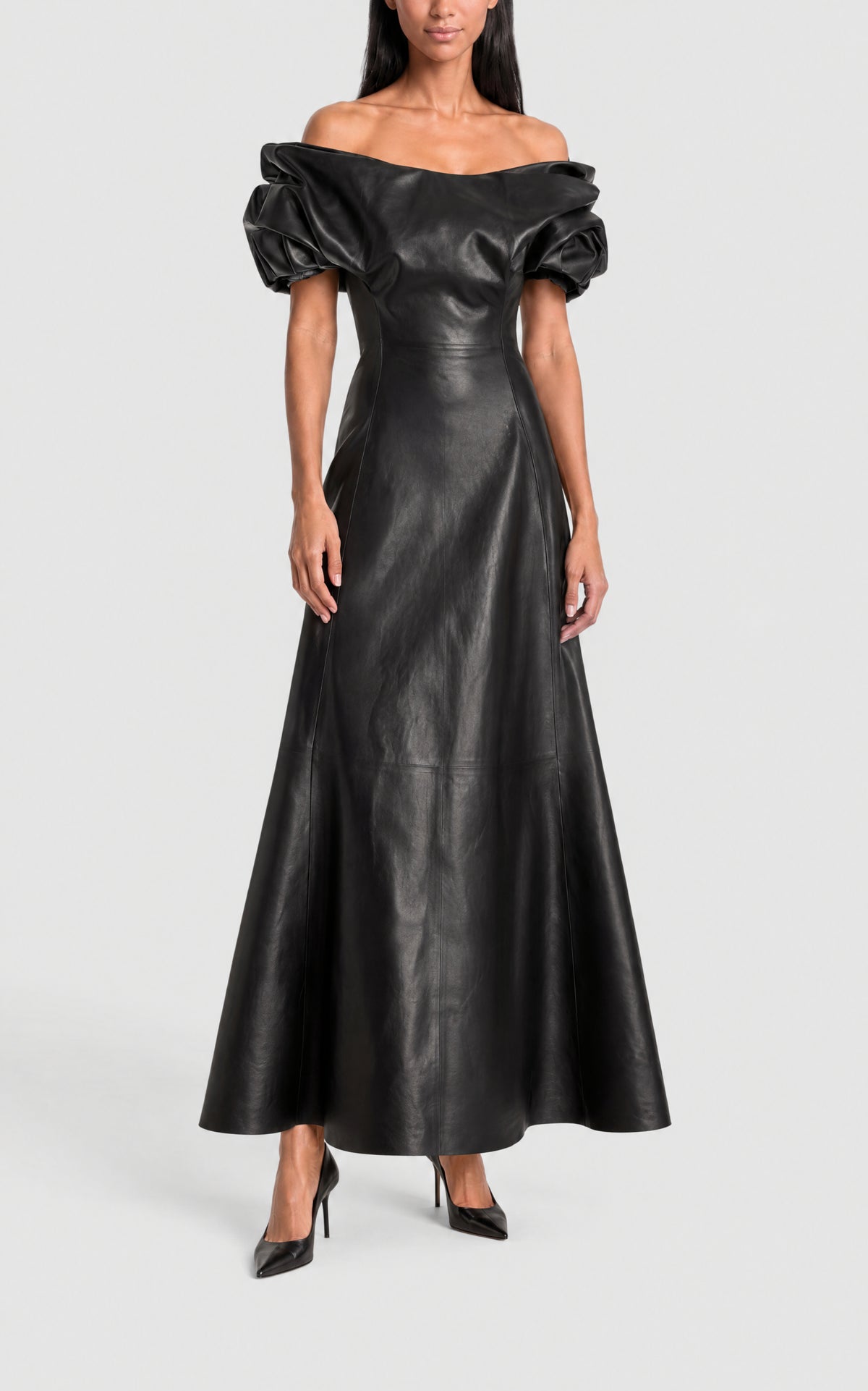 Black / Robe Gwyneth en cuir - Black