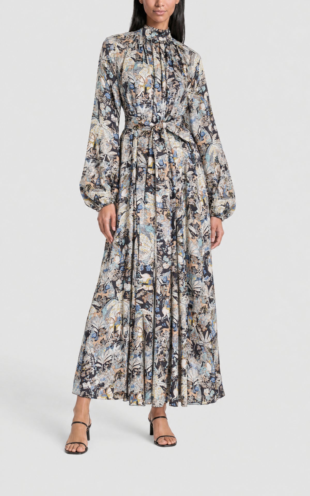 Grey Scale W & Grey / Robe Cedric en soie - Grey Scale W & Grey