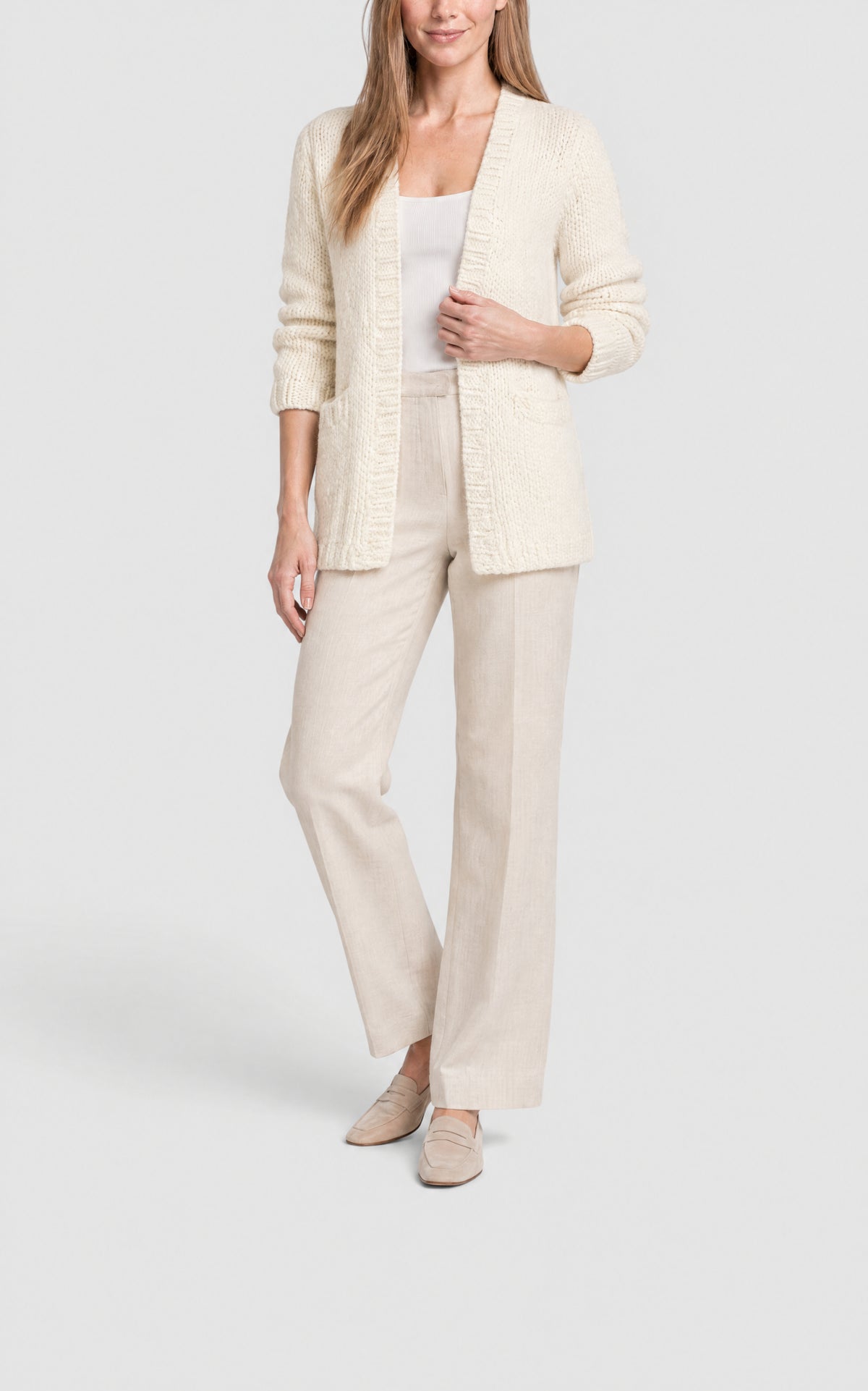 Ivory / Cardigan Amelia en cachemire - Ivory