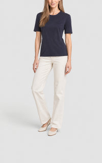 Navy / T-shirt Elisa en soie - Navy