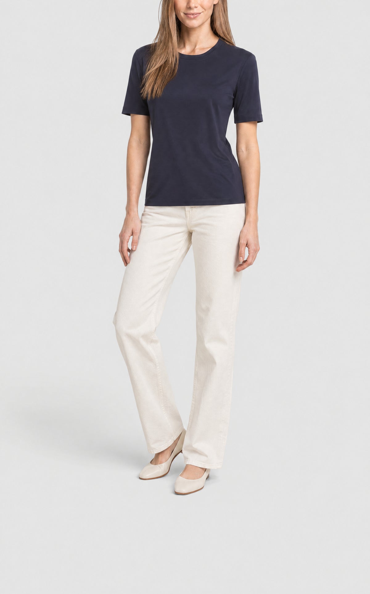 Navy / T-shirt Elisa en soie - Navy