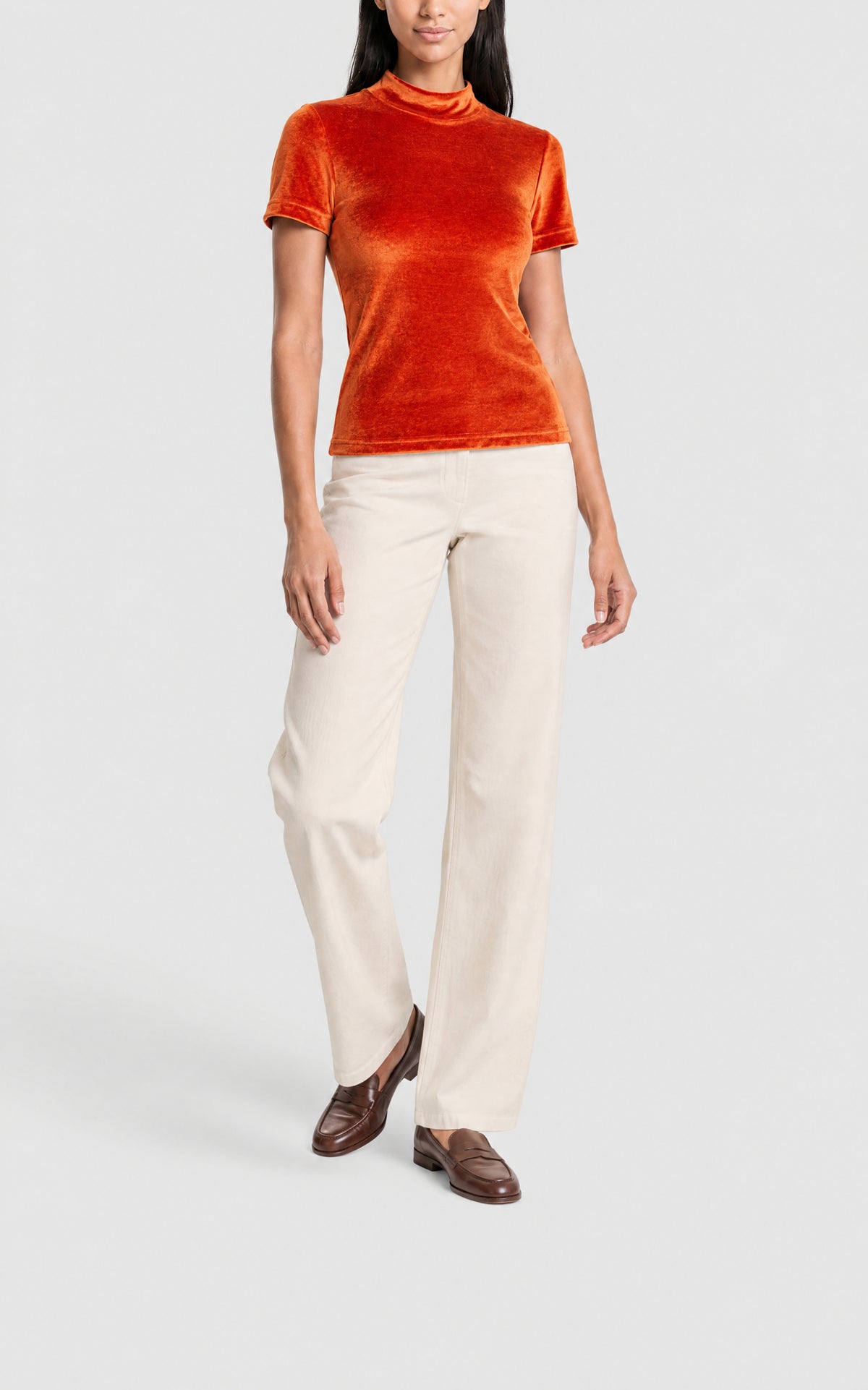 Antelope Orange / T-shirt Vik en soie et laine - Antelope Orange