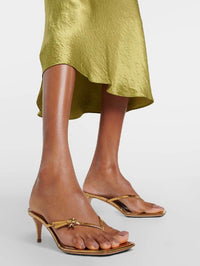Sandales Ribbon 55 en cuir lisse - Or