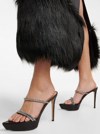 Cannes 115 suede platform sandals - Black