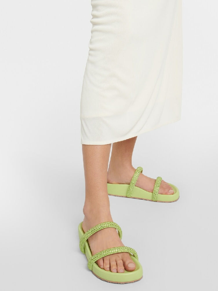 Sandales Croisette en daim - Vert