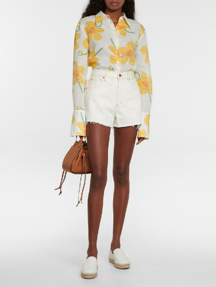 Espadrilles Lido en cuir lisse - Blanc