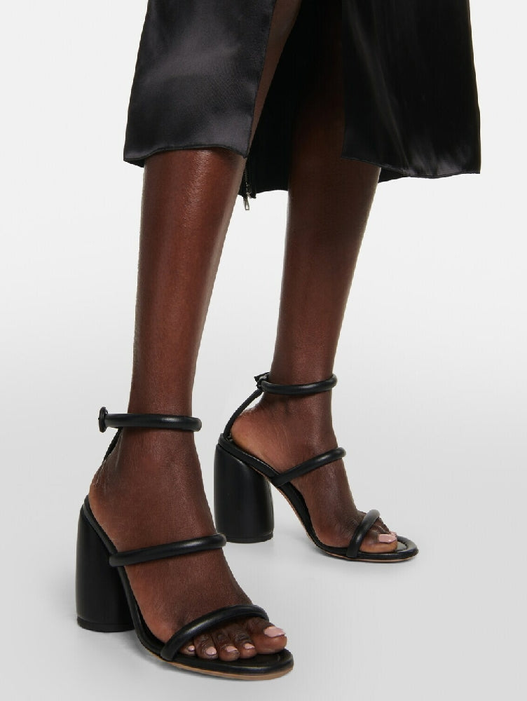Sandales Adrie 95 en cuir lisse - Noir