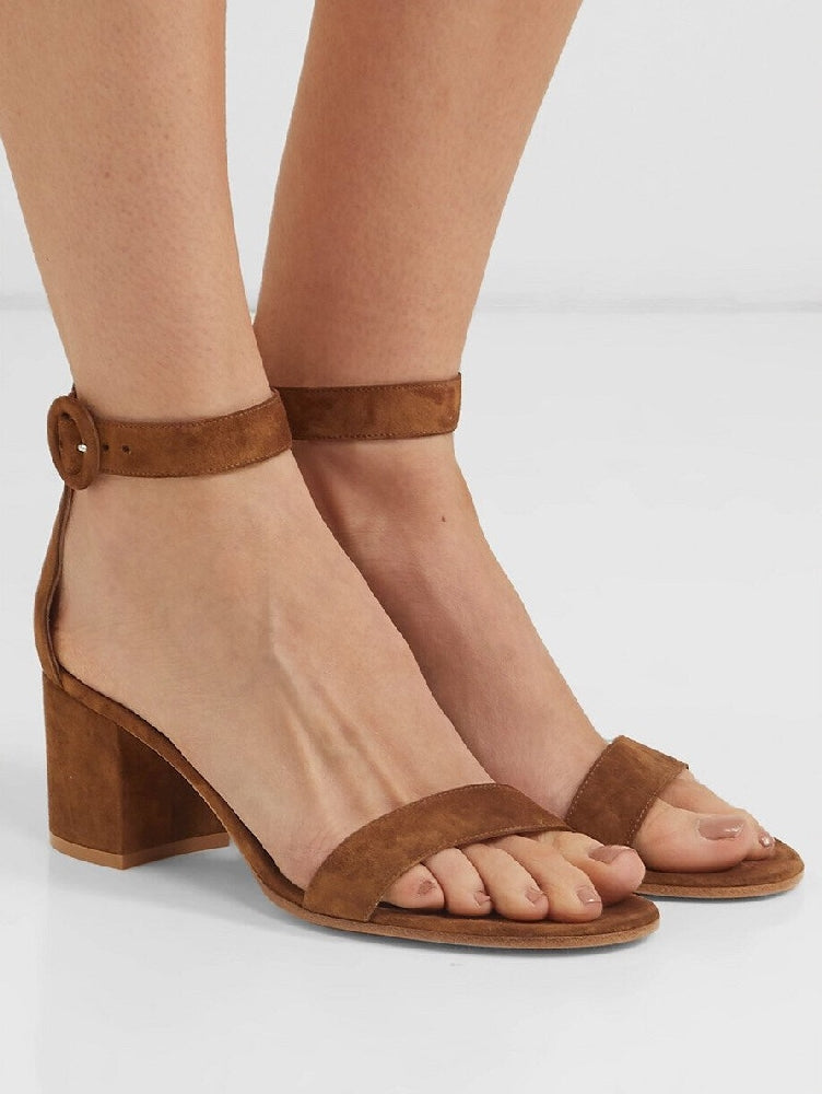 Sandales Versilia 60 en daim - Brun