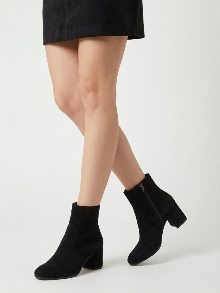 Bottines Margaux Mid 60 en daim - Noir