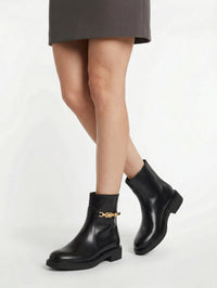 Bottines Martine en cuir lisse - Noir