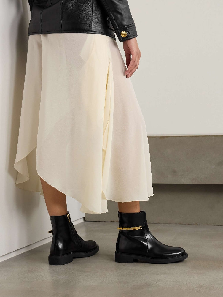 Bottines Martine en cuir lisse - Noir