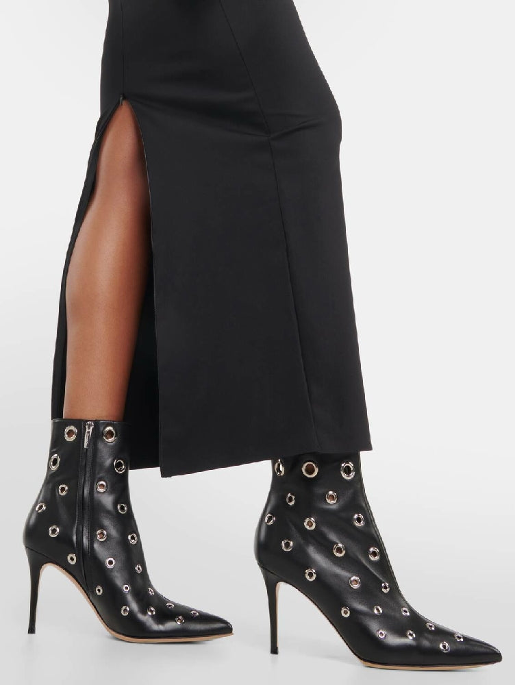 Bottines Lydia 85 en cuir lisse - Noir