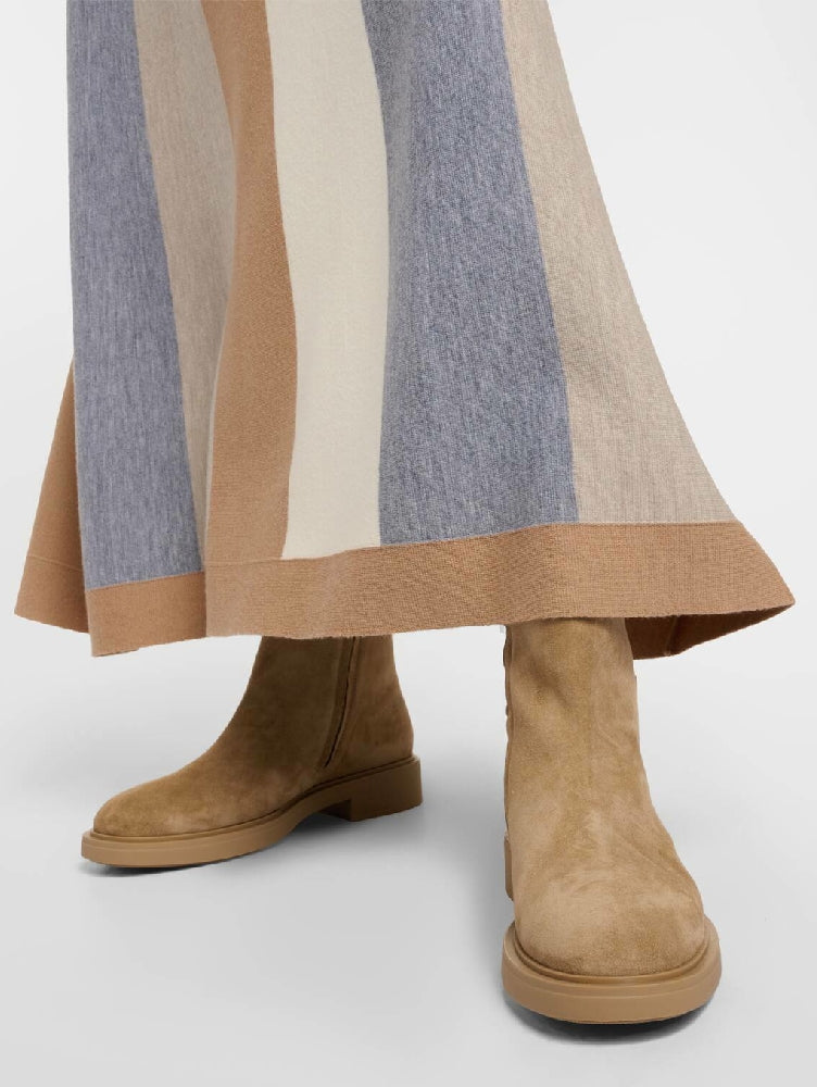 Bottines biker Lexington en daim - Marron