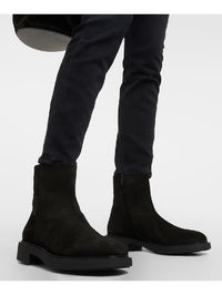 Bottines biker Lexington 20 en daim - Noir