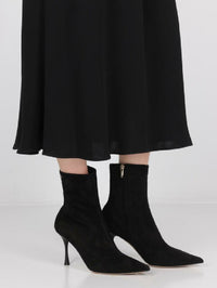 Bottines Dunn 85 en daim - Noir