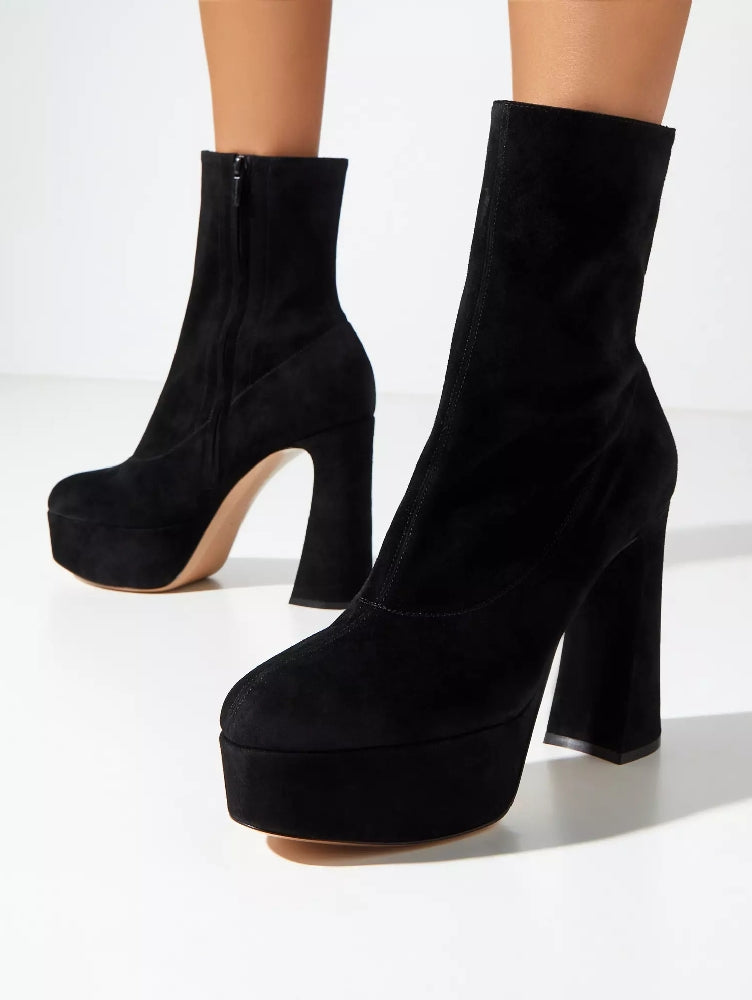 Bottines Holly 115 en daim - Noir