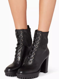 Bottines biker Martis 100 en cuir lisse - Noir