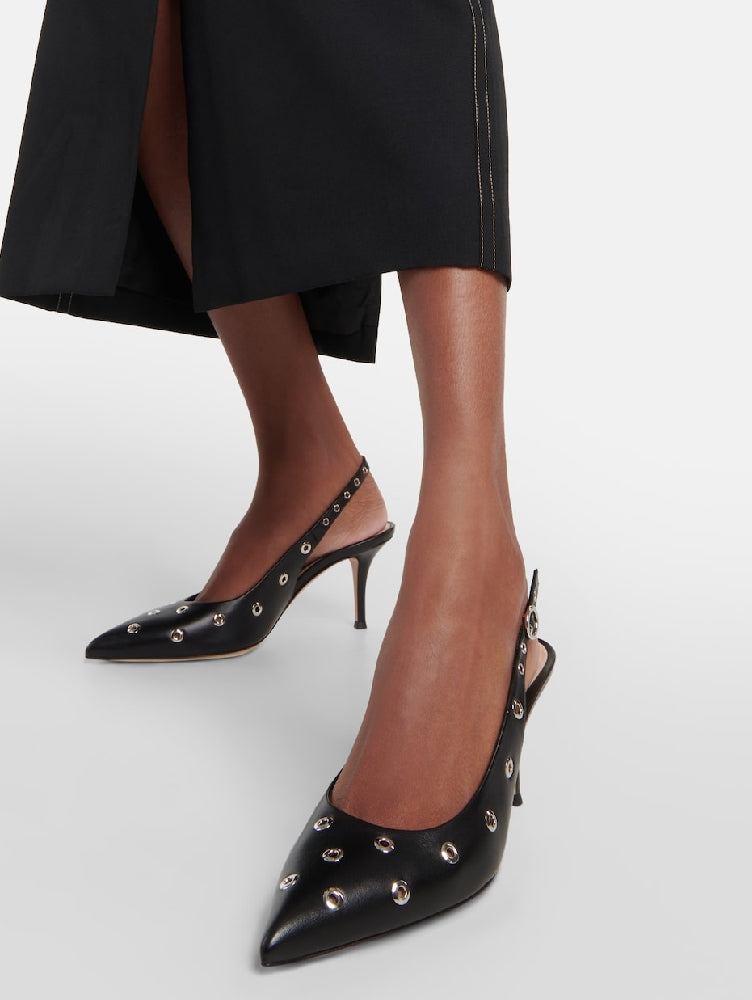 Escarpins Lydia 70 en cuir lisse - Noir