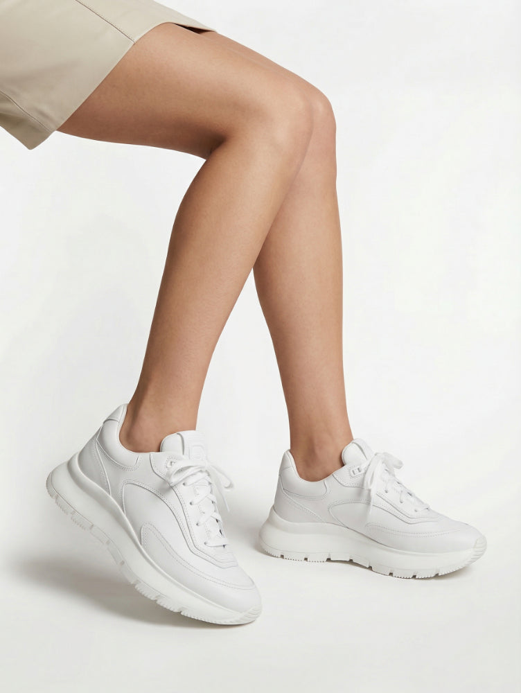 Baskets 24 en cuir lisse - Blanc
