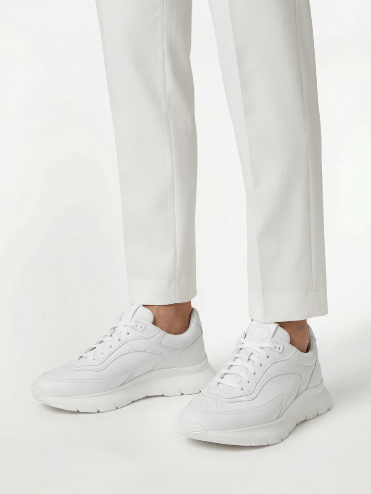 Baskets 24 en cuir lisse - Blanc