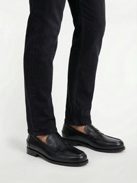Mocassins Michael en cuir lisse - Noir