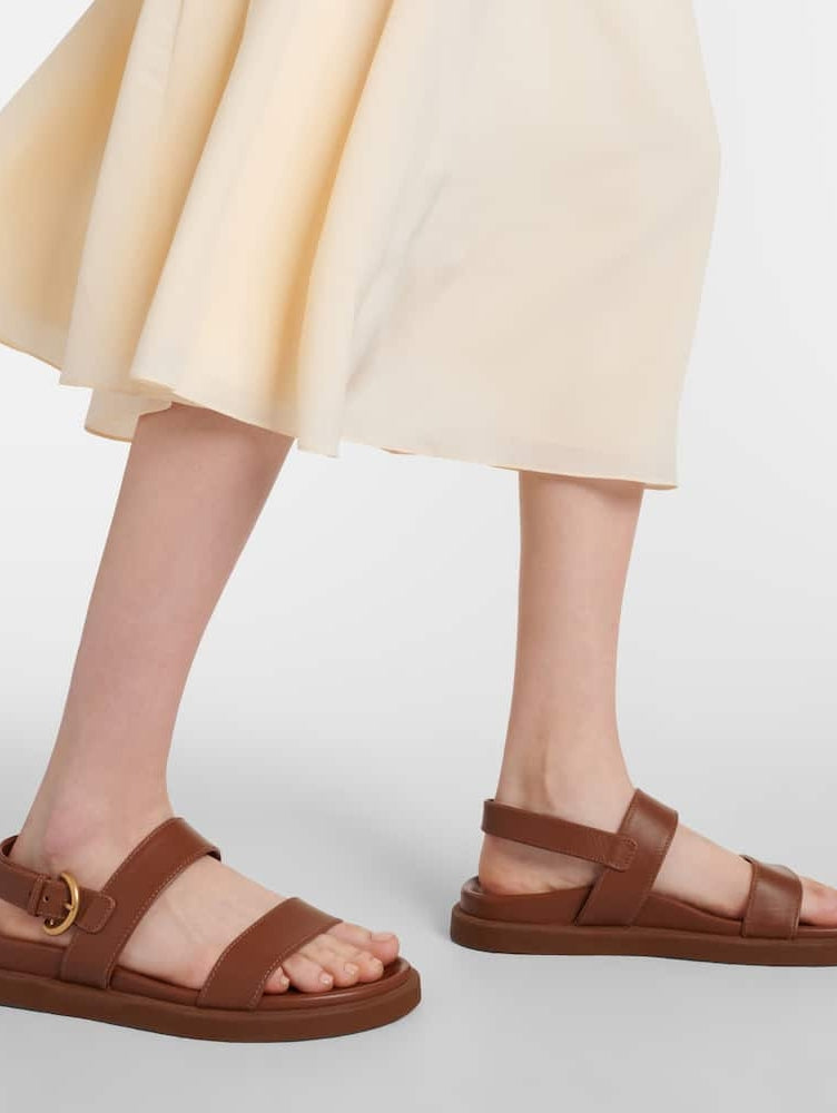 Bilbao sandals in smooth leather - Brown